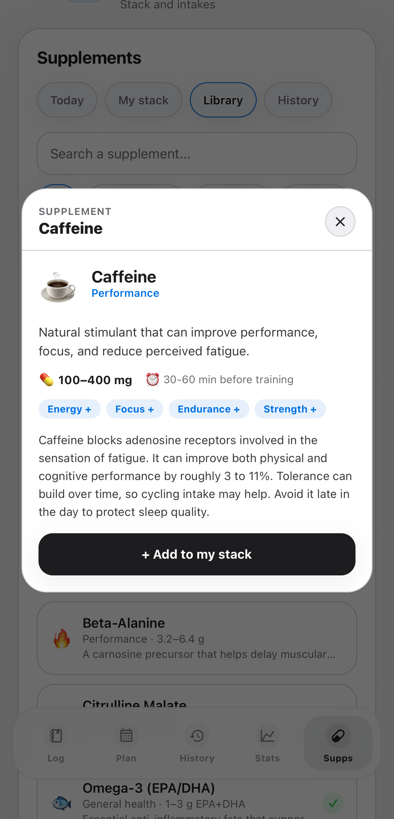 Preview of supplement tracking in Elyra.