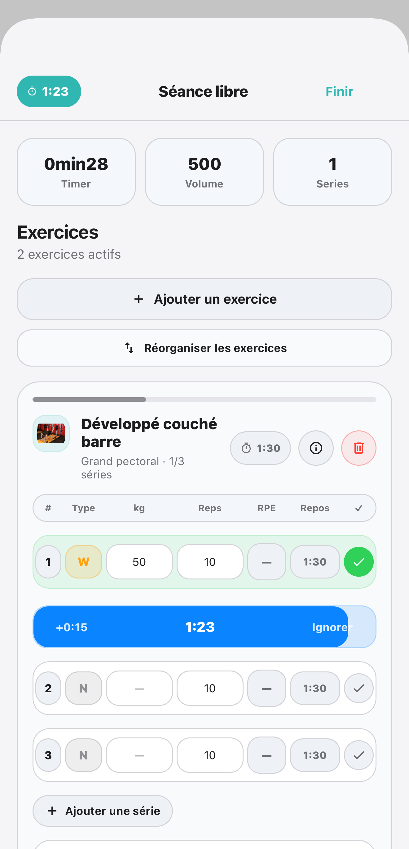 Aperçu d'une séance active dans Elyra.